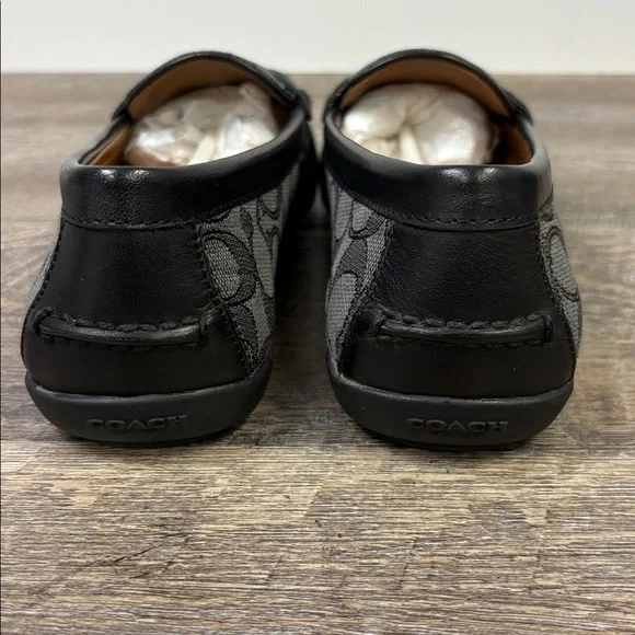Coach Penny Loafer Signature Jacquard & Calf Leather Black Smoke/Black (Size 8M) - Picture 3 of 9